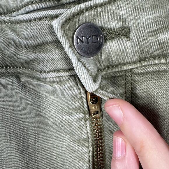 Not Your Daughters Jeans Women 12 Green Marisol Moss Lift & Tuck Tech Wide Leg - Picture 4 of 11